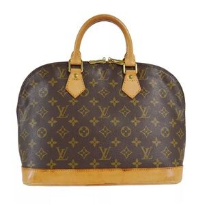 Louis Vuitton Brown and Tan Satchel with Iconic Monogram